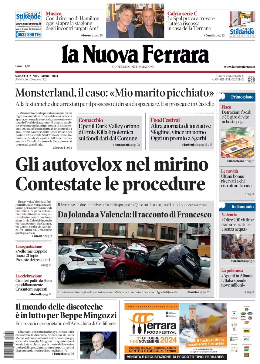 Prima-pagina-nuova ferrara-oggi-edizione-del-2024-11-02